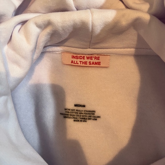 White Hoodie with Red Lettering - Picture 3 of 3